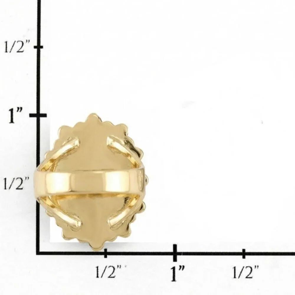 Large Turquoise Cluster Statement Ring - Gold Tone Marquise Southwest Sunburst - Picture 4 of 5